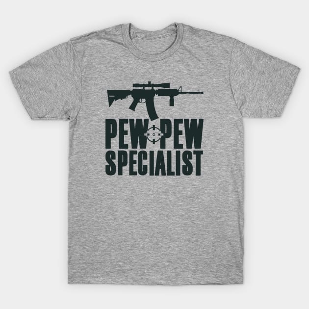 Pew Pew Specialist Airsoft/Paintball T-Shirt by Issho Ni